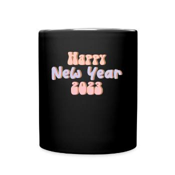 Celebrate 2023 Retro 2023 Happy New Year 2023 - Full Colour Mug - black - Front