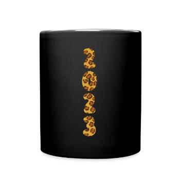 Leopard 2023 New Year 2023 Hello 2023 New Year - Full Colour Mug - black - Front