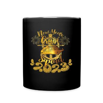 Happy New Year 2023 Hello 2023 New Year Cruise - Tasse einfarbig - Schwarz - Vorne