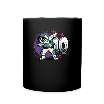 10th birthday, astronaut, decorations - Full Colour Mug - black - Front