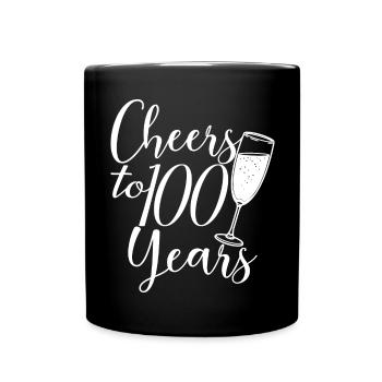 100e anniversaire Femmes Anniversaire Fille 100 ans - Mug uni - noir - Devant
