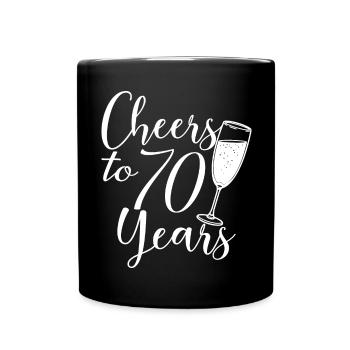 70th Birthday Women Her Birthday Girl 70 Years Old - Full Colour Mug - black - Front