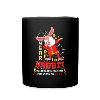 Dab Dabbing Rabbit Nouvel An chinois 2023 - Mug uni - noir - Devant