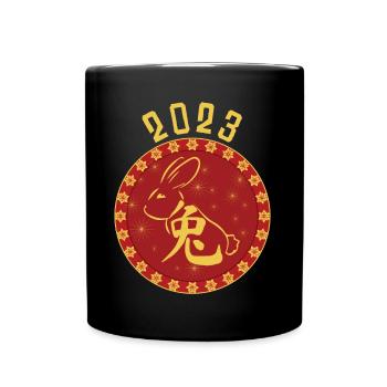 Happy Chinese New Year Of Rabbit 2023 - Full Colour Mug - black - Front
