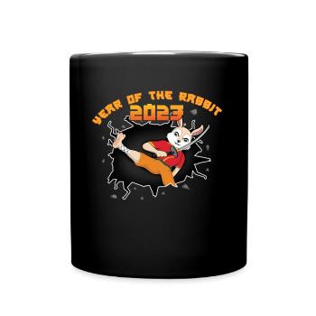 Nouvel An chinois Lapin Ninja 2023 Bonne année - Mug uni - noir - Devant