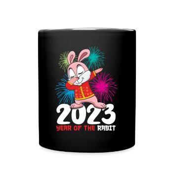 Lapin Dabbing Nouvel An chinois 2023 Nouvel An - Mug uni - noir - Devant