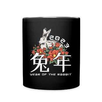 Nouvel An chinois du lapin Bonne année 2023 - Mug uni - noir - Devant