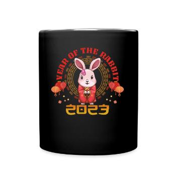 Nouvel An chinois Kawaii Lapin Nouvel An 2023 - Mug uni - noir - Devant