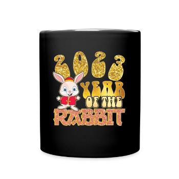 Nouvel An chinois Lapin Amour Nouvel An 2023 - Mug uni - noir - Devant
