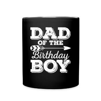 Dad Of The Birthday Boy - Full Colour Mug - black - Front
