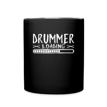 Drummer Loading Drumsticks - Funny Drummer Gifts - Full Colour Mug - black - Front
