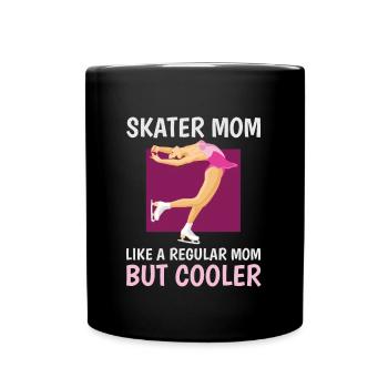 Skater Mom like a normal Mom - Full Colour Mug - black - Front