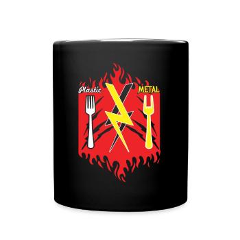 Rock Sign Fork Metal Kid Music Lover Rocker - Tasse einfarbig - Schwarz - Vorne