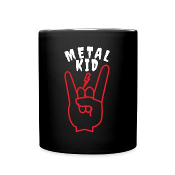 Bolt Rock Sign Rock Hand Metal Kid Music Lover - Tasse einfarbig - Schwarz - Vorne