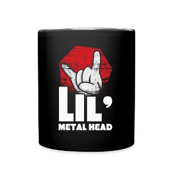 Rock Sign Rock Hand Little Metal Kid Music Lover - Full Colour Mug - black - Front