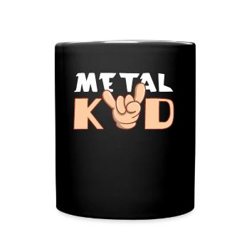 Rock Sign Rocker Hand Metal Kid Music Lover - Tasse einfarbig - Schwarz - Vorne