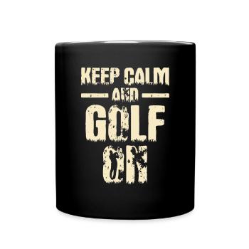 Play Golf Golfer Gift - Full Colour Mug - black - Front