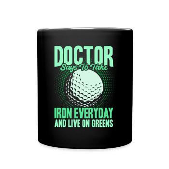 Play Golf Golfers Golf Course Gift - Full Colour Mug - black - Front