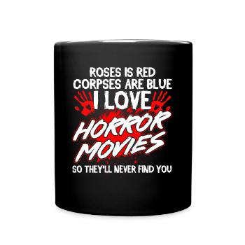 Horrorfilm Gruselige Filme Slasher Film Geschenk - Tasse einfarbig - Schwarz - Vorne