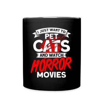 Scary Movie Horror Movie Creepy Movies Gift - Full Colour Mug - black - Front