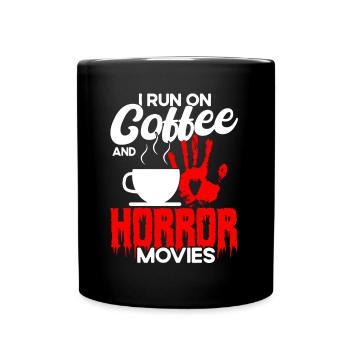 Horrorfilm Horrorfilm Slasher Film Geschenk - Tasse einfarbig - Schwarz - Vorne
