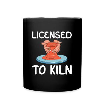 License to burn for all potters - Full Colour Mug - black - Front