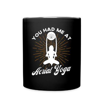 Aerial Yoga Aerial Silk Aerial Acrobats Gift - Full Colour Mug - black - Front