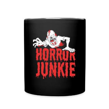 Horrorfilm Horrorfilm Gruselfilm Geschenk - Tasse einfarbig - Schwarz - Vorne