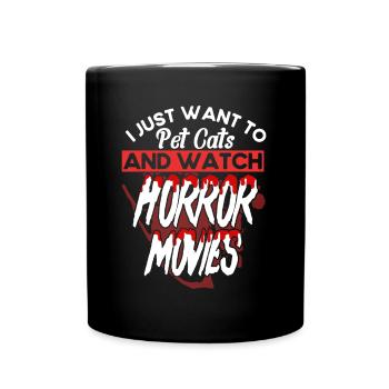 Scary Movie Horror Movie Creepy Movies Gift - Full Colour Mug - black - Front
