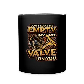 Empty My Spit, value French horn - Full Colour Mug - black - Front