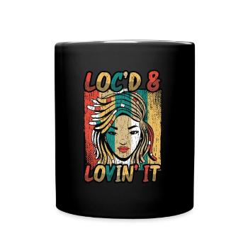 Locd And Lovin It Dreadlocks Melanin Black Queen - Mug uni - noir - Devant