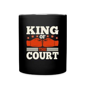 Boxer Quote King Of The Court Boxing Gloves Gift - Tasse einfarbig - Schwarz - Vorne