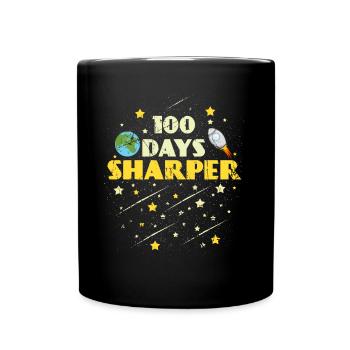 Student 100th Day Sharper Ship 100 Days Of School - Full Colour Mug - black - Front