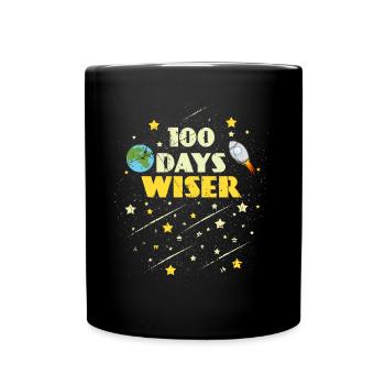Student 100th Day Wiser Ship 100 Days Of School - Full Colour Mug - black - Front