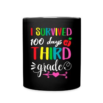 100e jour a survécu à la 3e année 100 jours d’école - Mug uni - noir - Devant