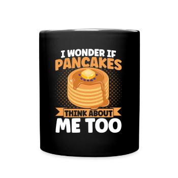Breakfast Pancakes Pancakes Lover Fluffi - Full Colour Mug - black - Front
