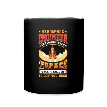 Ingénieur aérospatial - Mug uni - noir - Devant