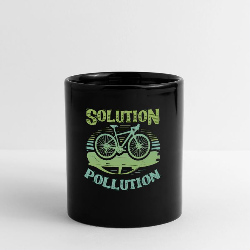 Polution Solution Environmental Protection Cycling Full Colour Mug