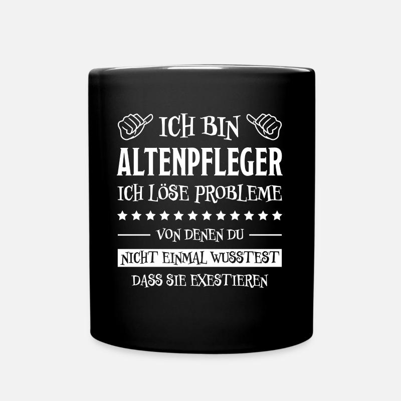 Altenpfleger Lustiger Spruch Altenpfleger Geschenk - Tasse einfarbig - Schwarz