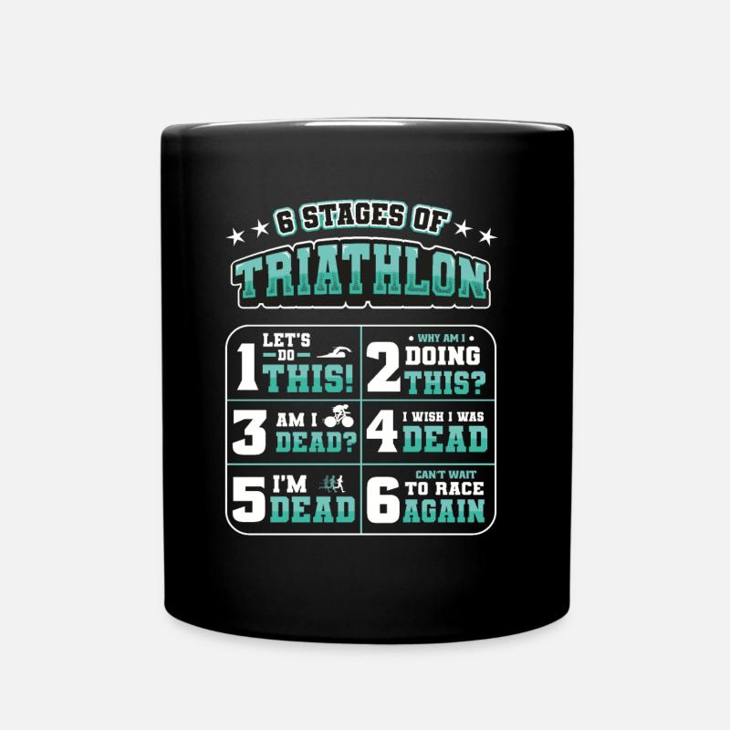 6 étapes du triathlon - Mug uni - noir