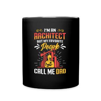 Je suis architecte - Mug uni - noir - Devant