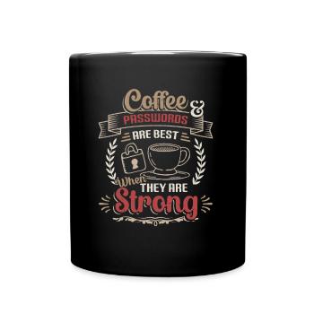 Coffee, password - Full Colour Mug - black - Front