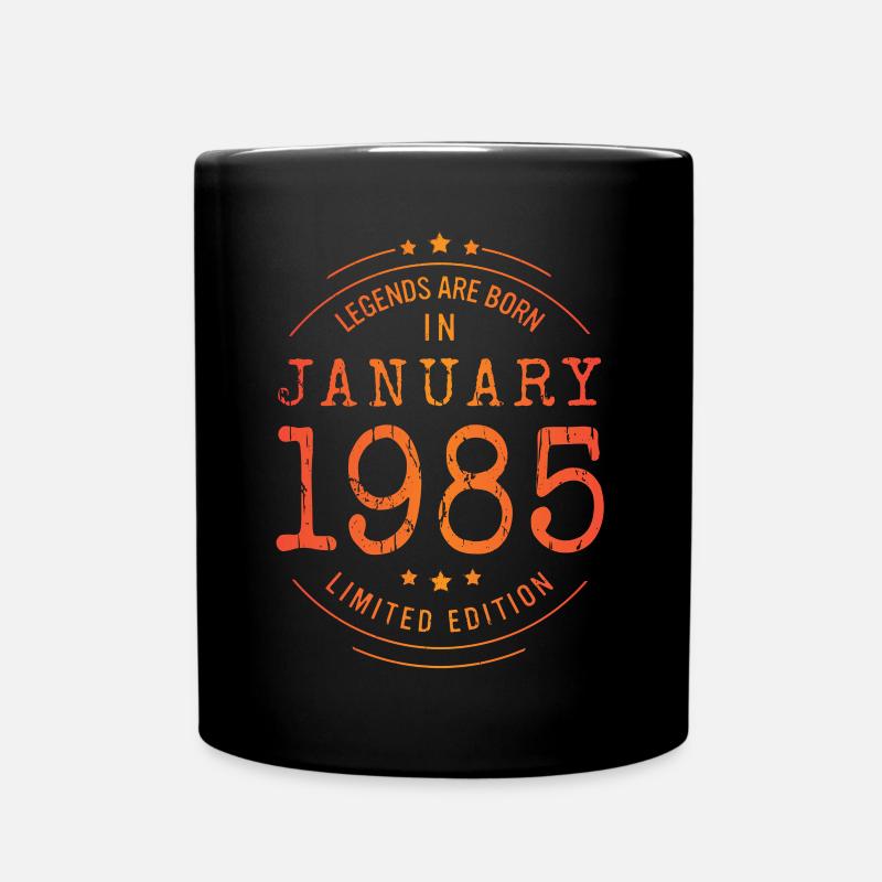 Geburtstag Januar 1985 Limited Edition Vintage - Tasse einfarbig - Schwarz