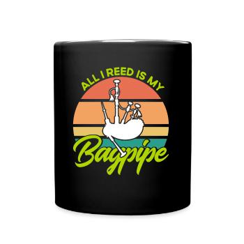 Bagpipers Scottish Bagpipes Bagpipes - Full Colour Mug - black - Front