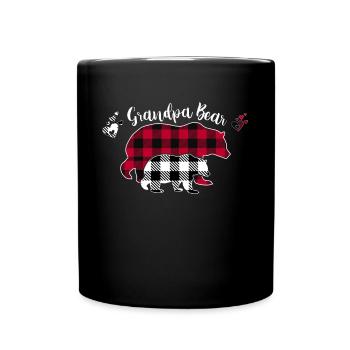 Grand-père ours - Mug uni - noir - Devant