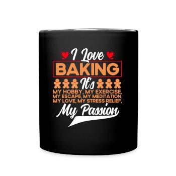 Baking Cookies Baking Cookies Crew Christmas Day - Full Colour Mug - black - Front