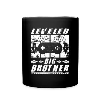 BiG Brother Retro Sunset Gamer gender reveal idea - Tasse einfarbig - Schwarz - Vorne