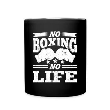 No Boxing No Life Boxing Gloves Boxing Gift Idea - Full Colour Mug - black - Front
