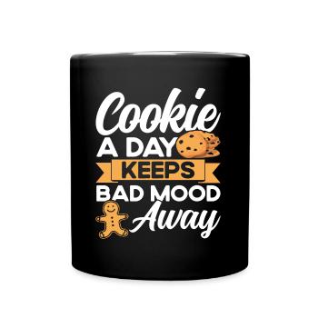 Baking Cookies Christmas Bakery Gingerbread Gesc - Full Colour Mug - black - Front