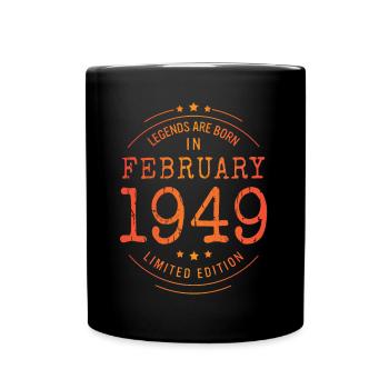 Anniversaire Février 1949 Edition Limitée Vintage - Mug uni - noir - Devant